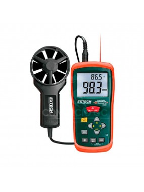 Mini termoanemómetro CFM / CMM con termómetro infrarrojo incorporado (AN200)