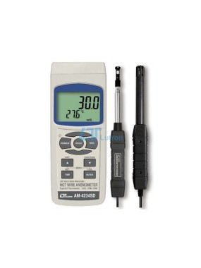 (AM-4234SD) Anemómetro de alambre caliente y medidor de humedad