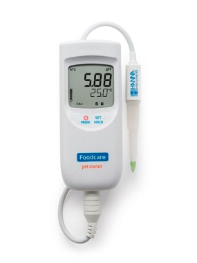 Medidor de pH portátil para alimentos y lácteos de marca Hanna, modelo (HI99161)